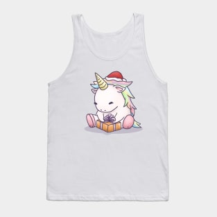 Magical Christmas Unicorn Rainbow Tank Top